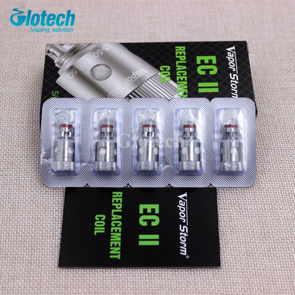 5 шт./кор. Оригинальный пара шторм EC танк распылителя катушка 0.2-0.5 Ом для ec 2 бак v50TC