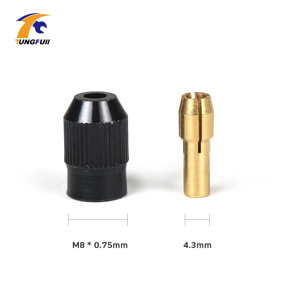 Tungfull Мини дрель латунный цанговый патрон для Dremel роторный инструмент 0,5-3,2 мм латунь и Гайка для dremel аксессуары