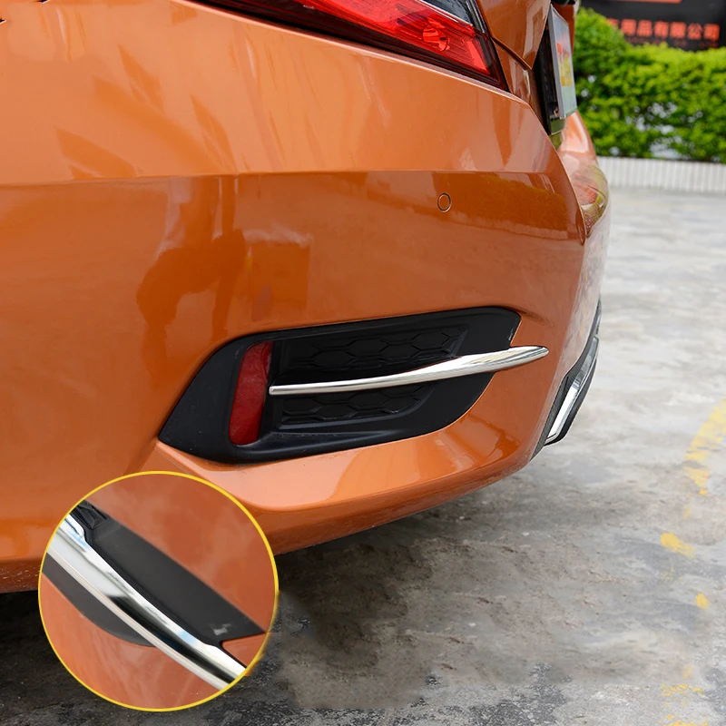 Подходит для HONDA CIVIC 2016 2017 хром Лампа заднего противотуманного фонаря бровей