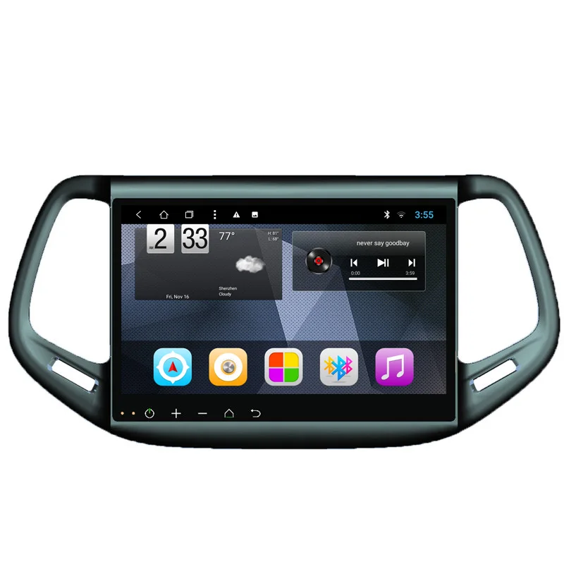 NaviTopia 10 1 дюймов Восьмиядерный Android 8 автомобильный dvd плеер для JEEP Compass 2016