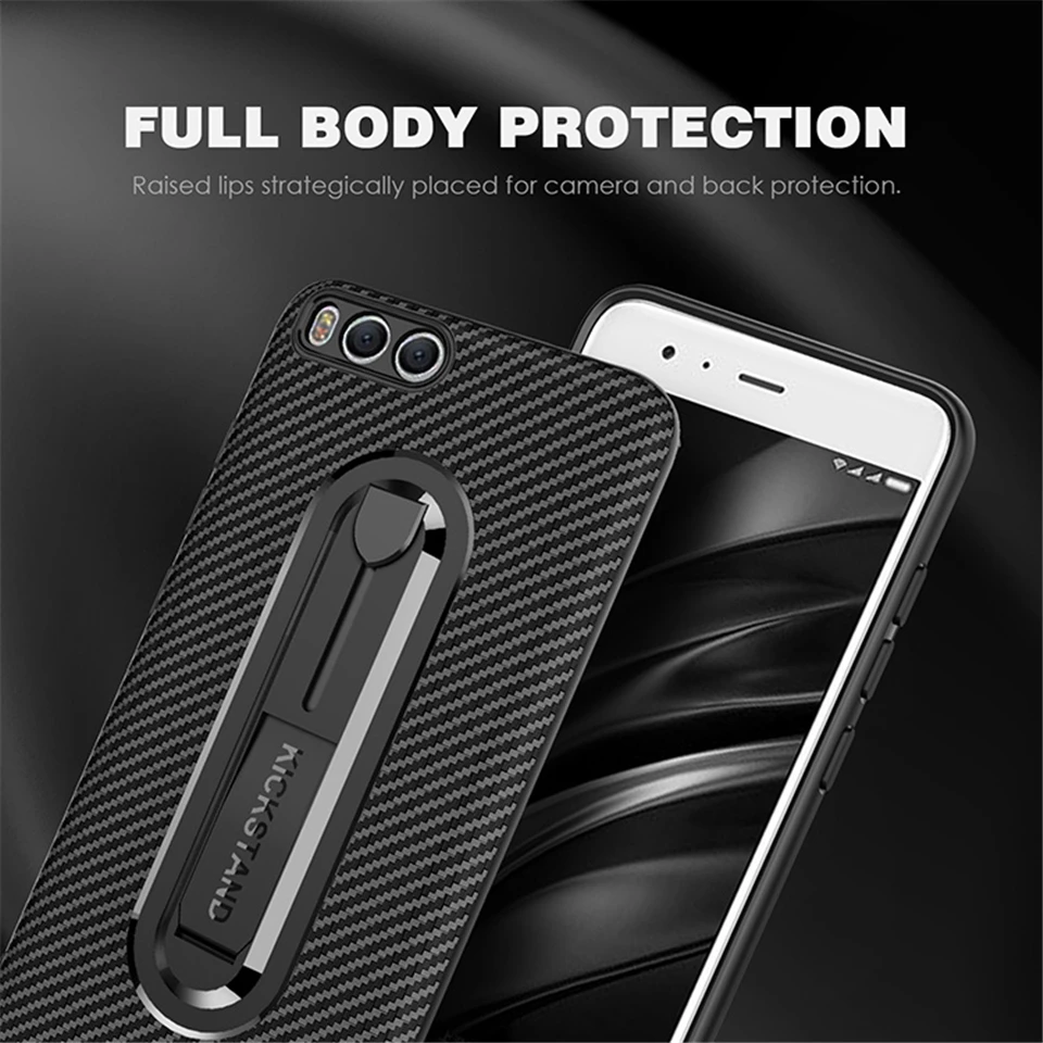 Роскошный бронированный силиконовый чехол из ТПУ Для XiaoMi 6 A1 5X мягкий углеродного
