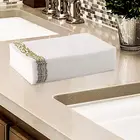 Одноразовые полотенца для рук и декоративные салфетки для ванной комнаты  Мягкие и абсорбирующие бумажные гостевые полотенца из льна для кухни, вечеринок