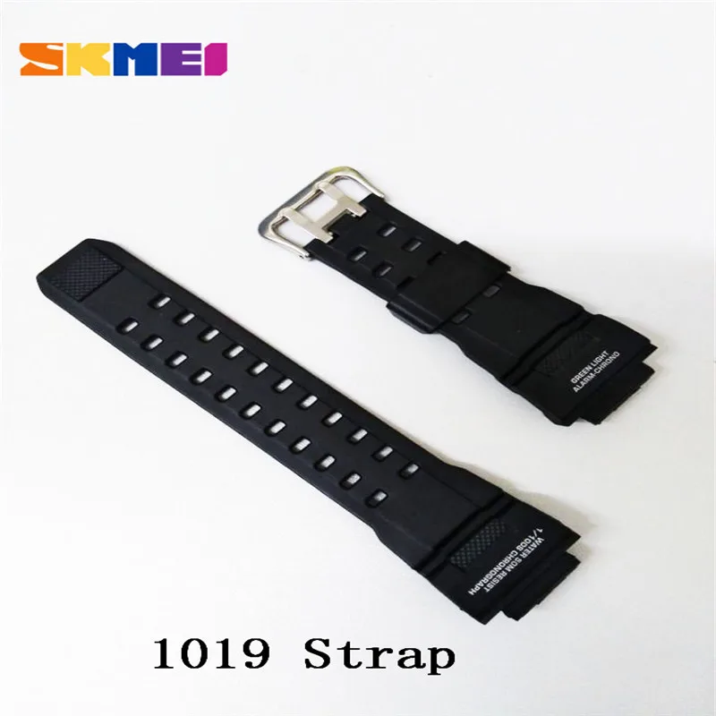 1019 Strap black Skmei ремешок пластик резиновые ремешки для различных моделей для часовых ремешков ремешки 1025 1068 0931 1016 1019 1251 ремешок кварцевые часы Skmei - Цвет ремешка: 1019 Strap black