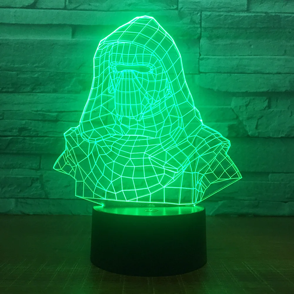 Новый домашний декор шлем Дарта Вейдера акриловый 3D ночник светодиодный