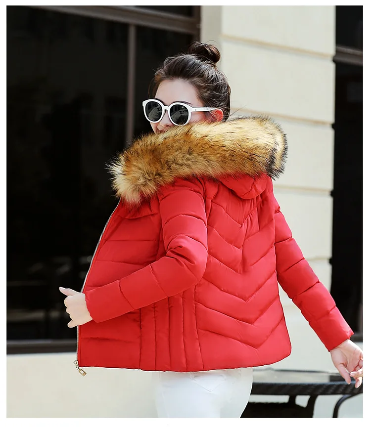 Top Fashion Limited Full Slim Cotton Jacket Heavy Hair Female Cotton-padded Coat Winter Coat Women