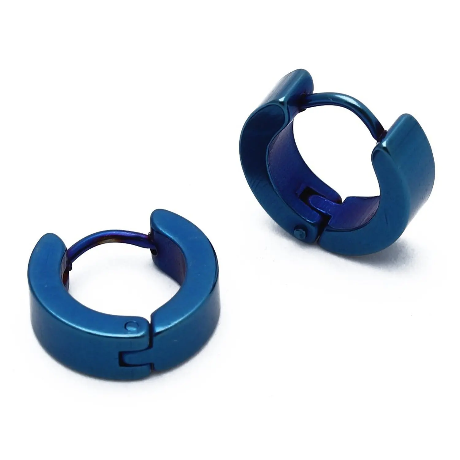 1 пара крутых мужских сережек из нержавеющей стали сапфировый синий|sapphire blue|sapphire