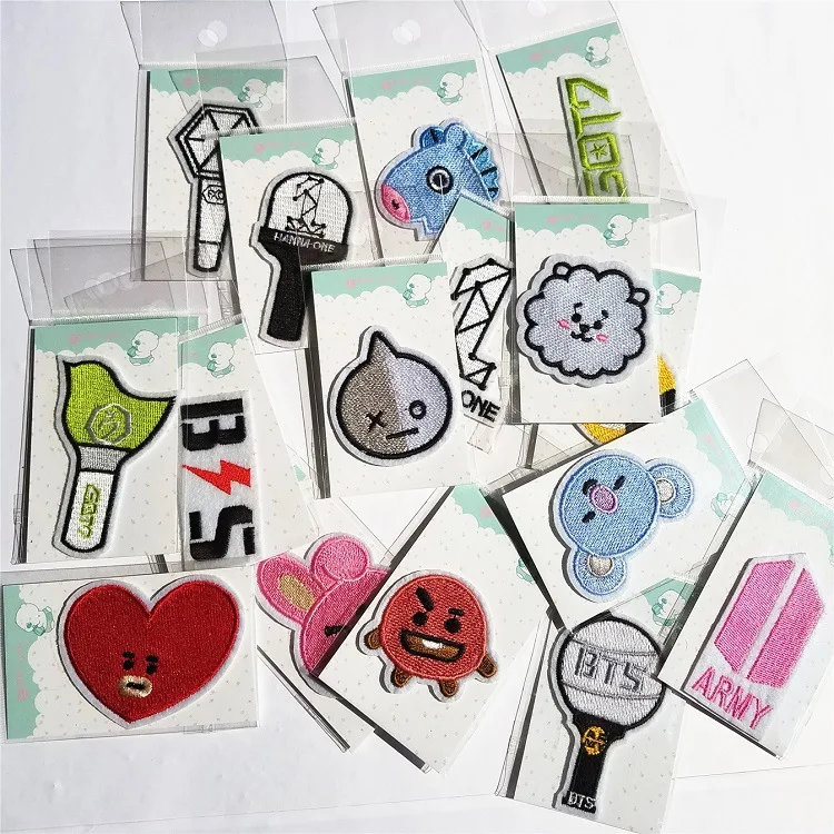 Oppa магазин BTS bangtan мальчиков вышитые ткани наклейки сумка DIY Одежда Наклейки|stickers