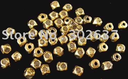 

FREE SHIPPING 900Pcs Antiqued gold floral faceted spacer beads A415G