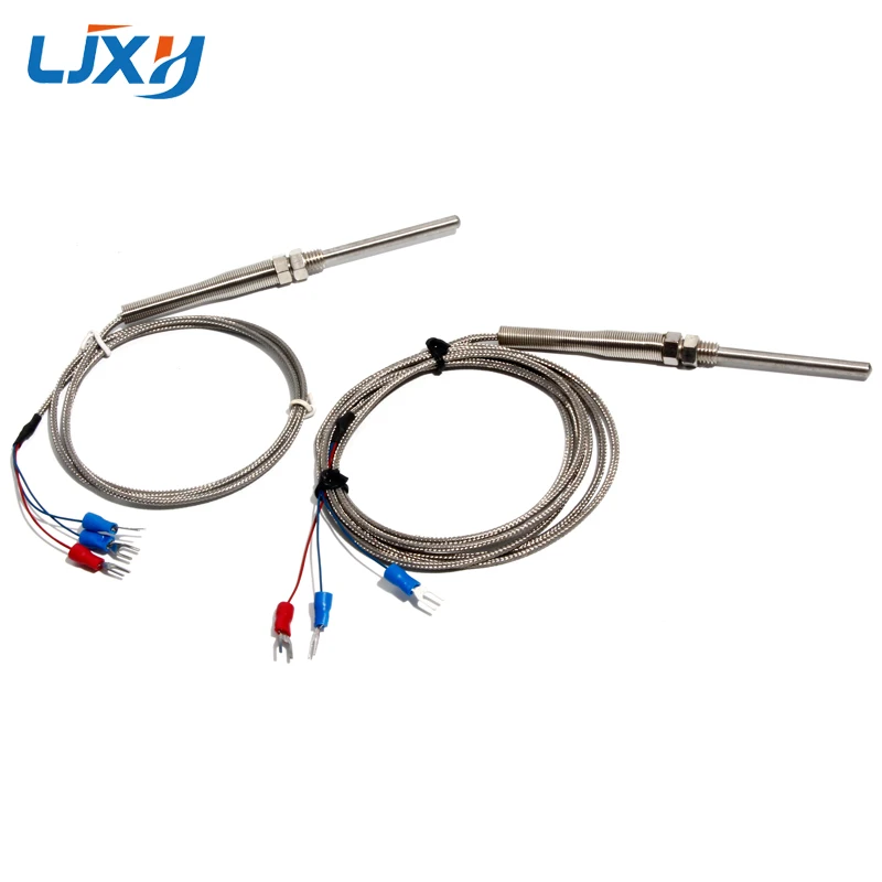 

LJXH PT100 Thermocouple Temperature Sensor Probe M8x1.25 Thread Industrial Sensor 5x50mm Probe