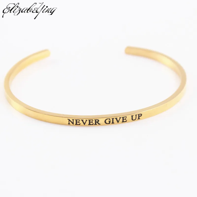 Никогда не откажитесь от золотого браслета из нержавеющей стали с гравировкой