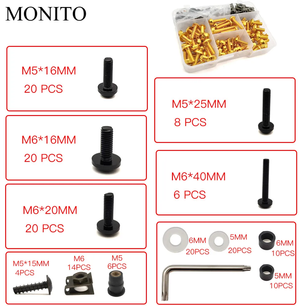 Комплект болтов и гаек для мотоцикла крепежные зажимы корпуса винты HONDA CRF230F XR230