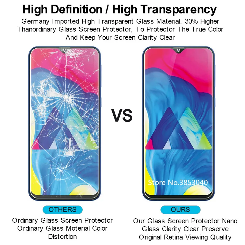Закаленное стекло для samsung Galaxy M20 M205F-DS защита экрана 2.5D 9H на телефон защитное |