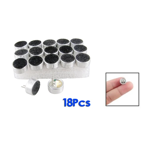 18 Pieces 9.5mm Dia MIC Capsule Electret Condenser Microphones | Электроника