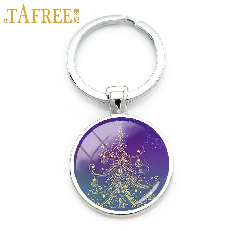 J145 Tafree Санта Клаус оленьей упряжке Рождество Eve Подвески цепочка для ключей кольцо держатель для мужчин и женщин год подарки Jewelry брелок j132 - Цвет: J145
