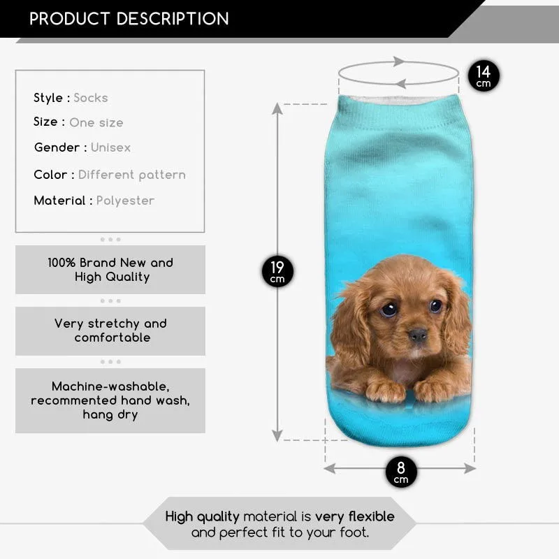 Милые носки с объемным рисунком короткие до щиколотки низким вырезом синие