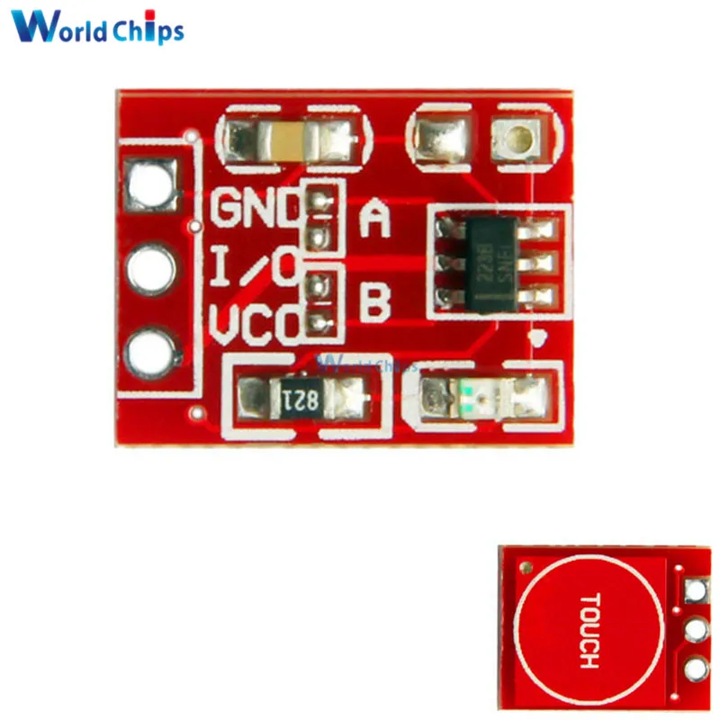 5 шт. TTP223 Модуль Сенсорного ключа для Arduino сенсорная кнопка самоблокирующиеся/без