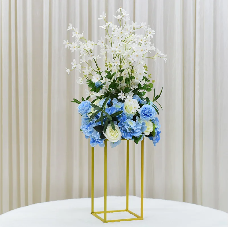 D 2 (only flowers) Подгонка 38 см Свадебный декор стола центральные Искусственные цветы шар центральный фон с листьями дорога ведущий стол цветочный шар - Цвет: D 2 (only flowers)