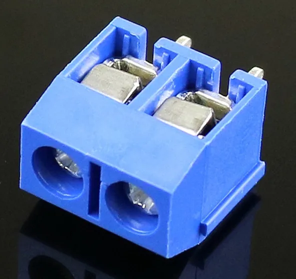 20 шт./лот KF301-2P KF301-5.0-2P KF301 синий и зеленый винт 2Pin 5,0 мм прямой контактный PCB винт Клеммная колодка Разъем