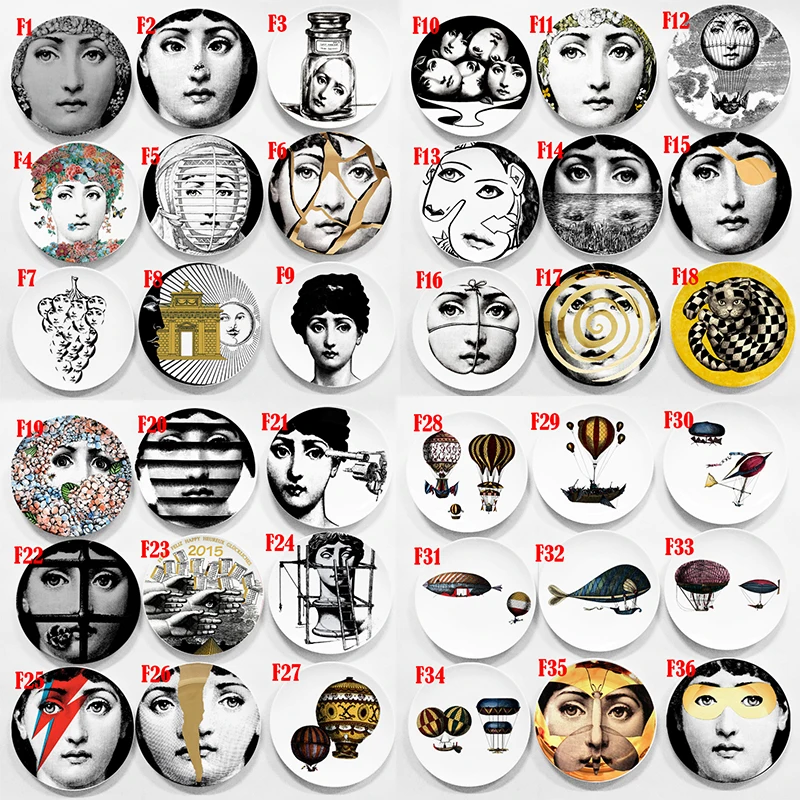 Модный стиль итальянский дизайнер Fornasetti декоративные подвесные тарелки Лина