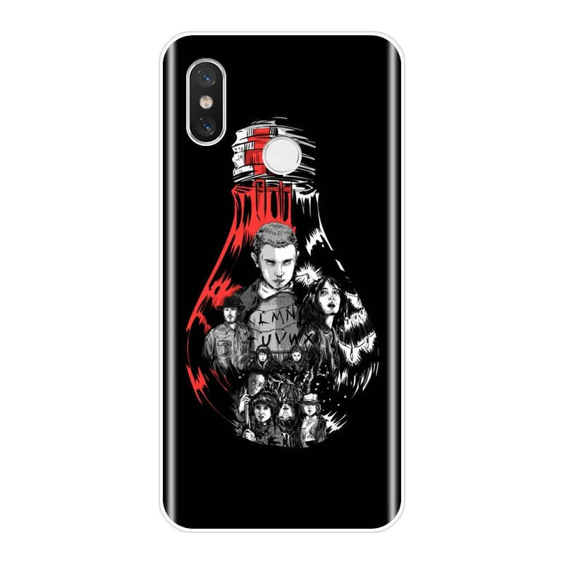 Мягкий чехол на заднюю панель с рисунком из сериала очень странные дела для Xiaomi Mi