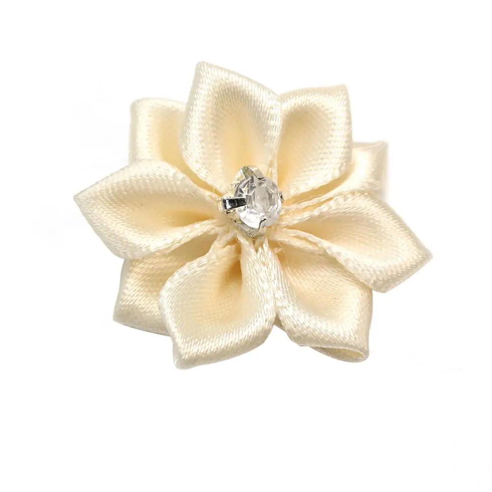 40 шт. хрустальные стразы декоративная атласная лента Цветочные аппликации