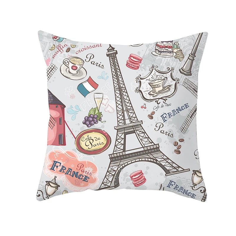 H06 mling 1PC Notre Dame De Paris Art Printed Church Gothic Building Polyester Decorative Pillowcases Pillow Cover Pillow Case - Цвет: H06