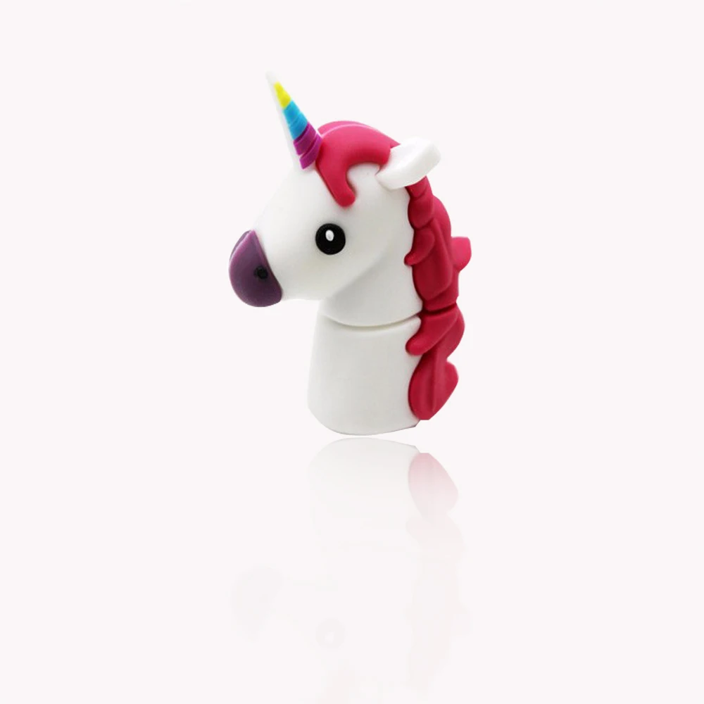 Флешка с мультяшным белым единорогом мини Usb флеш-накопитель реальная емкость