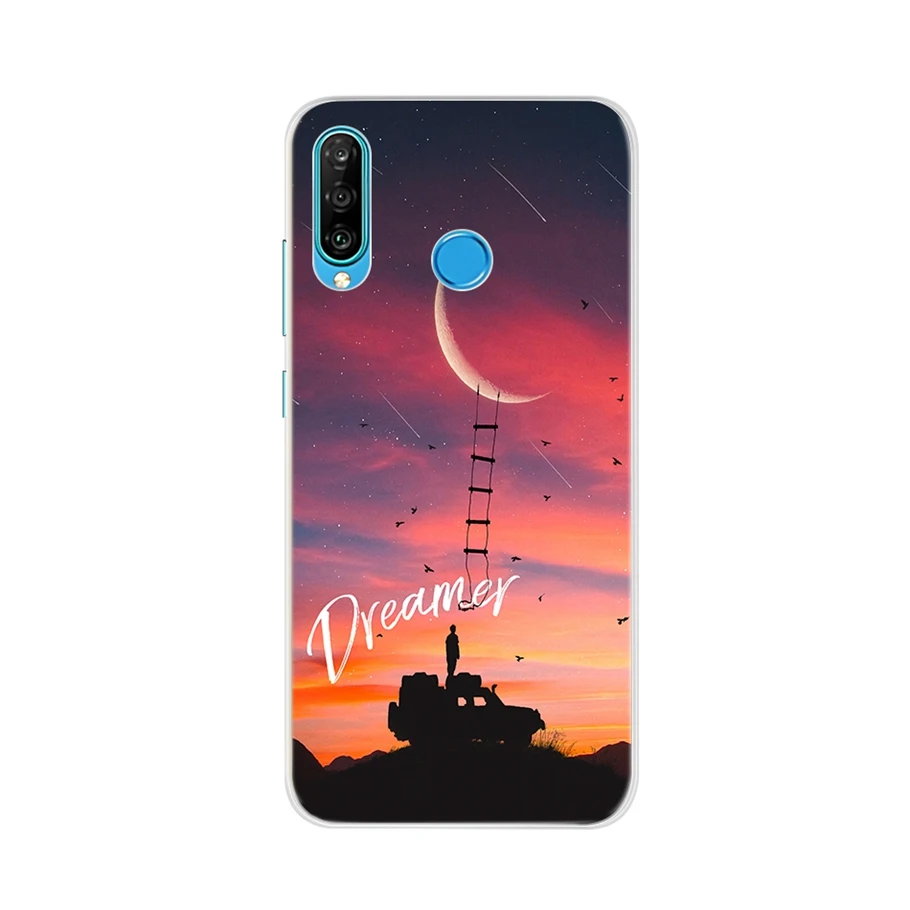Для мягкого силикона huawei P30 lite чехол для Coque легкий протектор Силиконовый