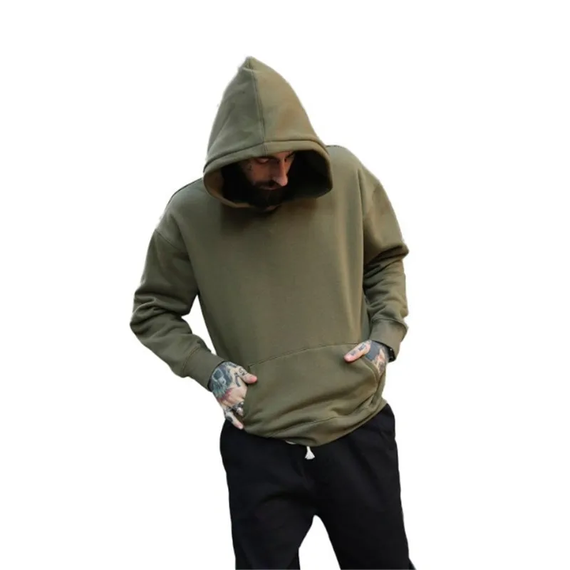 

Spring Autumn Male Kanye Hoodie Sweatshirt Swag Solid Pullover High Quality Fashion Hip Hop Hoodies With Fleece Warm Winter