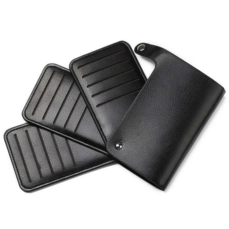 Чехол для кредитных карт унисекс стильный вращающийся кошелек удостоверения