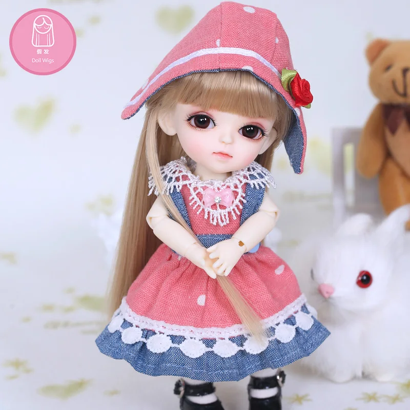 Парик для куклы BJD 1/8 bjd sd парик высокотемпературные длинные прямые волосы детей