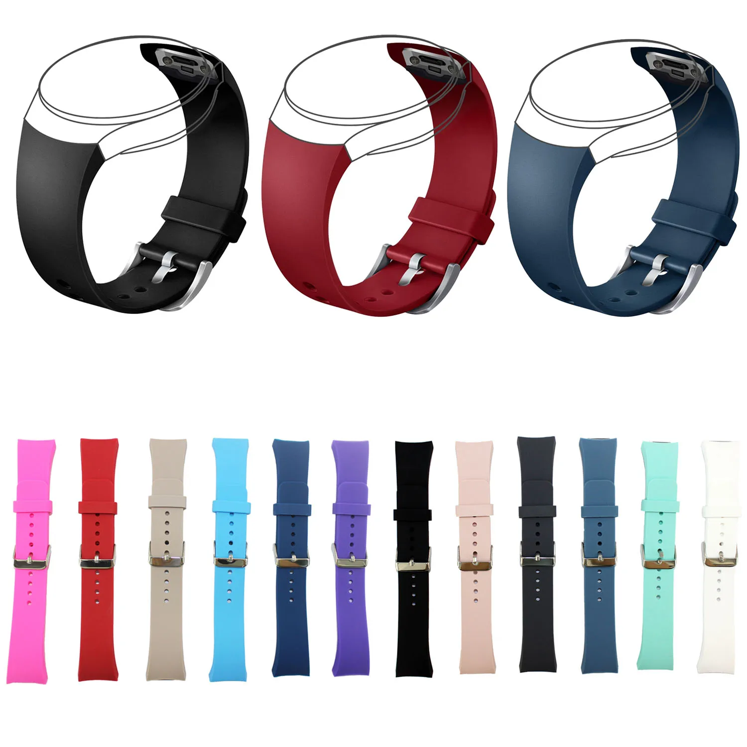 Спорт силиконовой лентой для Smart Samsung Шестерни S2 Смотреть Band стильный мягкий