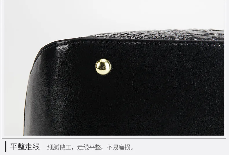 Fashion genuine Leather Women bag Crocodile Pattern Messenger bags ladies Purse female totes bag Handbag Leisure Tote Sac A Main