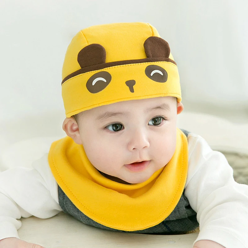 Симпатичные новорожденного ребенка шляпу мультфильм Кепка с пандой капот bebes