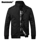 Мужская куртка в стиле милитари Mountainskin, однотонная повседневная куртка, размеры до 4XL, весна-осень, верхняя одежда, SA432