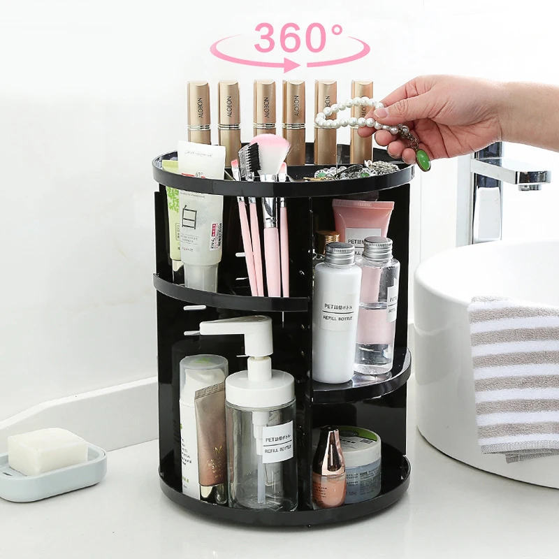 

Органайзер для косметики, чехол с поворотом на 360 градусов, съемная шкатулка «сделай сам» для хранения косметики, ювелирных изделий, держате...