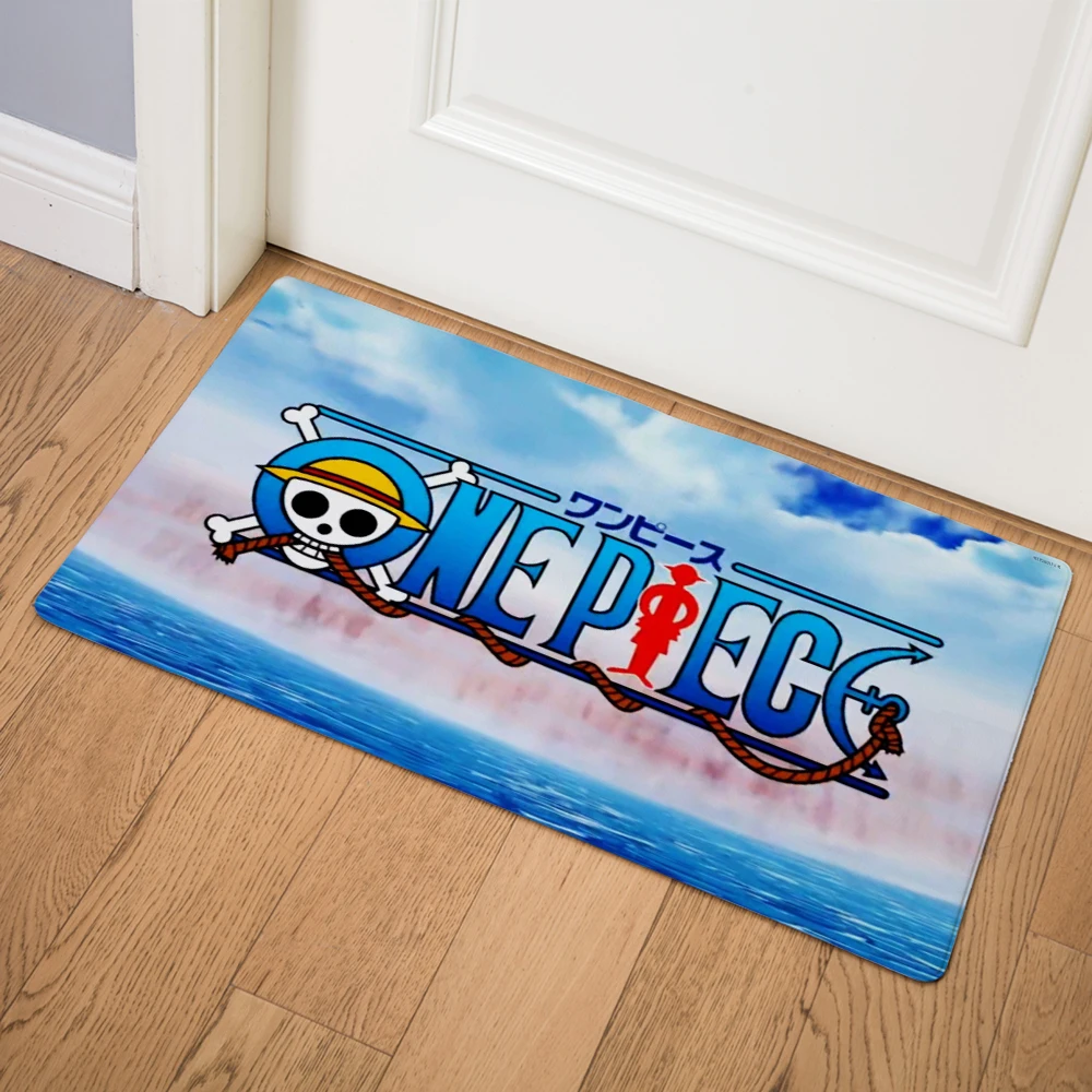Цельнокроеный мультяшный напольный коврик Luffy Ace Нескользящие дверные коврики