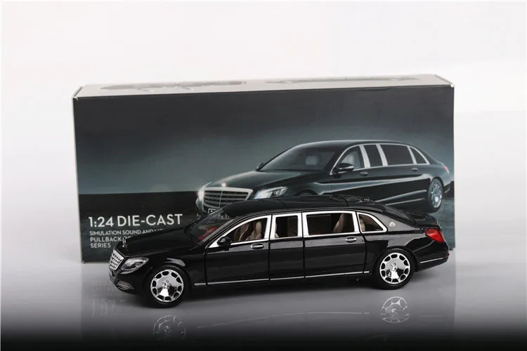 Удлиненная модель автомобиля для мальчиков и девочек 1:24 Diecasts & Toys Maybach S600 brinquedos| |