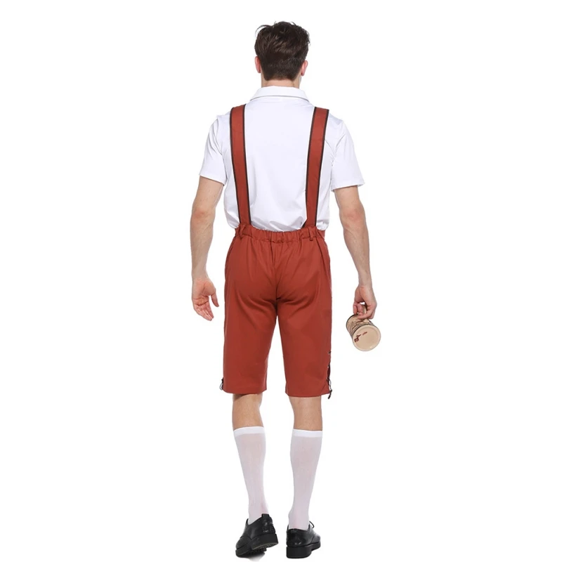 Пивной костюм мужской Октоберфест Костюм черный для взрослых сцены Lederhosen
