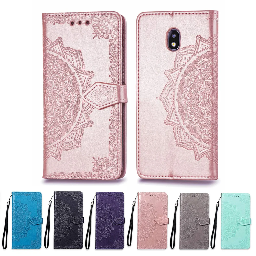 Чехол кошелек из искусственной кожи с откидной крышкой для Samsung Galaxy J7 2018 чехол