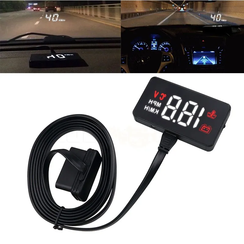 A100 автомобилей HUD Head Up Дисплей OBD2 II EUOBD Overspeed Предупреждение Системы проектор
