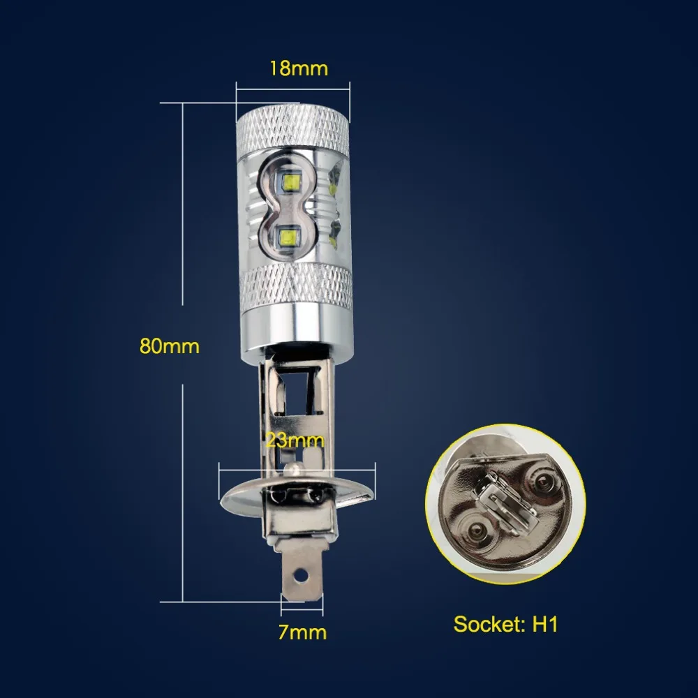 2 шт. Автомобильные светодиодные лампы H1 12 В 60 Вт 6000 К|car light bulbs|bulb 12vh1 cree |