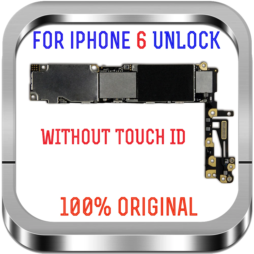 Чистая icloud IOS разблокированная материнская плата для iphone 6 материнская плата с полным чипом Оригинальная для iphone 6 4,7 дюймовая материнская плата