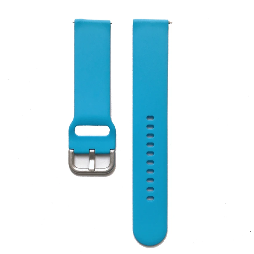 blue Силиконовый ремешок для Amazfit ремешок Bip мягкий резиновый ремень для Huami Amazfit Bip gtr 42 мм gts Smartwatch Браслет ремешок 20 мм - Цвет: blue