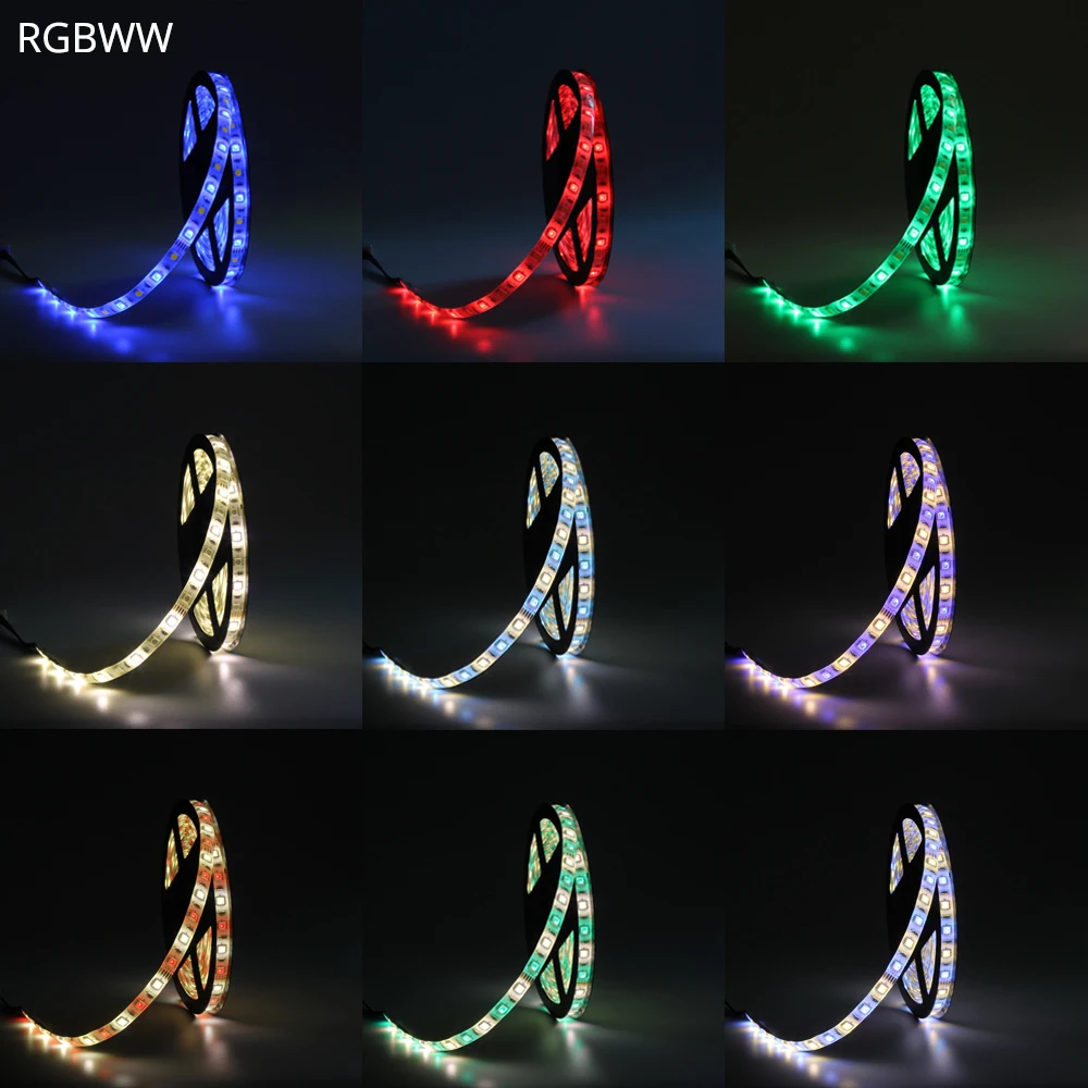 Светодиодные ленты 5050 RGB RGBW rgbww 60 Светодиодный s/m 5 м с ИК-пульт 12 V 3A адаптер DC12V 5050 Светодиодные ленты свет комплект