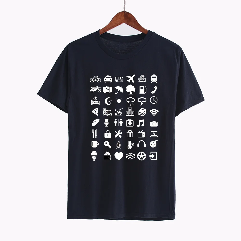 Женская одежда туристический Символ Футболка женская короткий рукав Топ женский