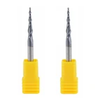 10 шт.лот r0,5 * D4 * 20,5 * 50L * 2F HRC55 Вольфрамовая твердосплавная коническая конусная фреза тип конуса Фрезерный резак с ЧПУ