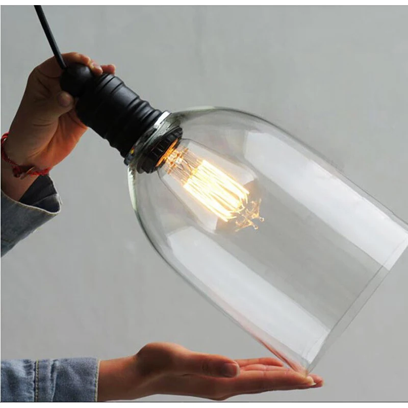 Новый Винтаж Стиль Открытый Подвесные Светильники Стекло абажур Кухня