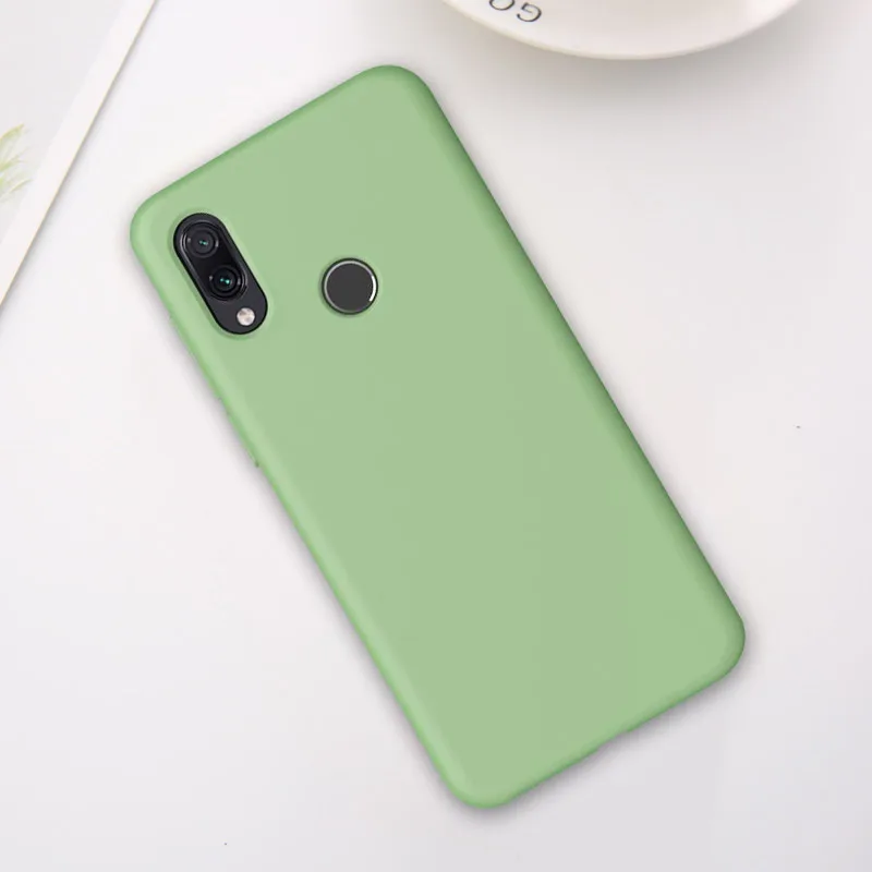 Green Жидкий силиконовый чехол для Xiao mi Red mi 7 Note 7 6 K20 Pro, мягкий чехол для Xiaomi mi 9 mi 8 Lite mi 9 SE 6X A2 Explorer - Цвет: Green