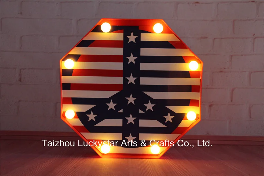 12 светодио дный LED Marquee знак загорается Винтаж пластик ночник настенные